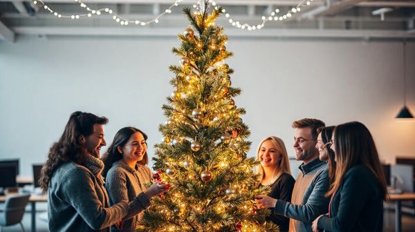 Cohésion d'équipe : les atouts d'un arbre de Noël d'entreprise