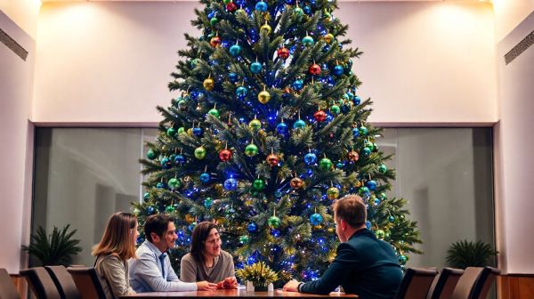 Cohésion d'équipe : les atouts d'un arbre de Noël d'entreprise